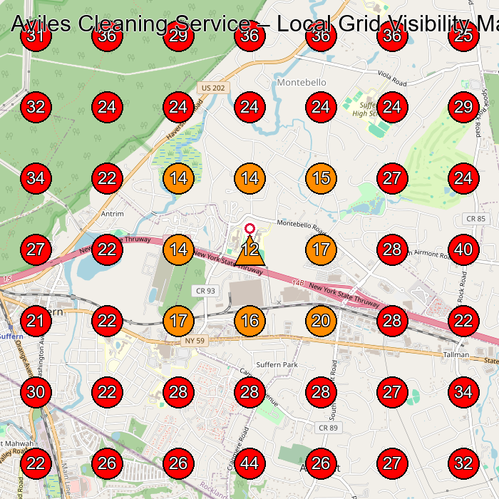Aviles Cleaning Service GeoGrid visibility map for Servicio De Limpieza Doma(C)Stica in Trailer Park